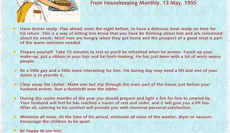 1950 housewife manual