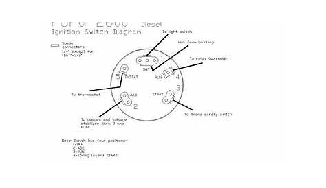 ford tractor ignition switch diagram