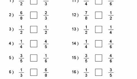 fractions greater than 1 2 worksheet