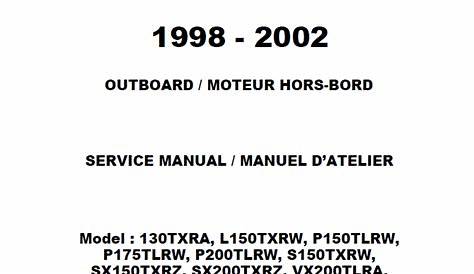 1998-2002 Yamaha 130 150 175 200hp 2-stroke Outboard Manual - PDF