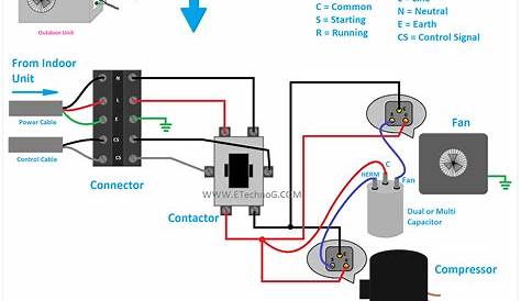 capacitor wiring diagram 2 pole