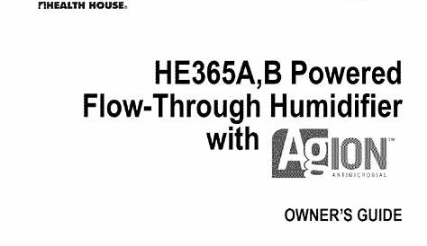 Honeywell He360 Humidifier Owner's Manual