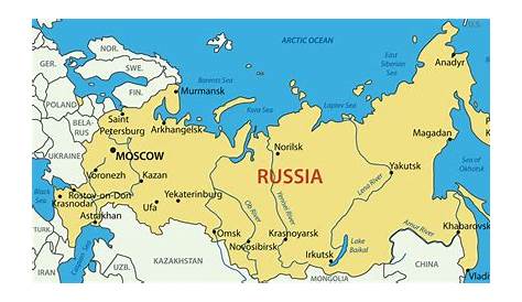 Blank Map Of Russia And The Republics And Travel Information - Russia