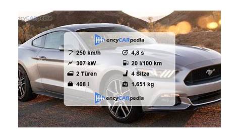 Ford Mustang Fastback 5.0 Ti-VCT V8 Technische Daten (2015-2018
