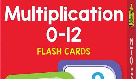 Online multiplication flash cards 0-12 + printables