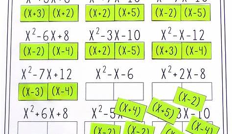 factor each polynomial worksheet answers