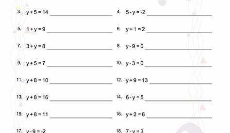 grade 6 algebra worksheets