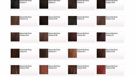 Keune So Pure Color Shade Chart. | Hair color chart, Hair level chart