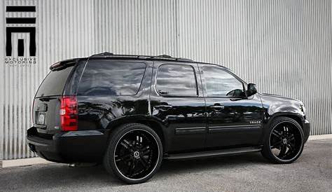 Black Tahoe Rolling on 24 Inch Rims by Exclusive Motoring — CARiD.com