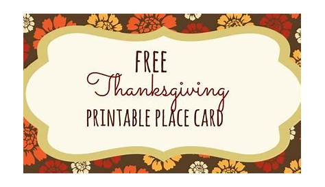 thanksgiving place cards printable