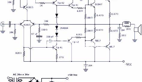 400w stereo amplifier circuit diagram