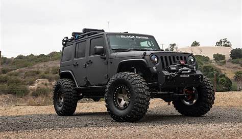 Completely Blacked Out Jeep Wrangler Shod in Off-Road Yokohama Tires and Black Rhino Wheels