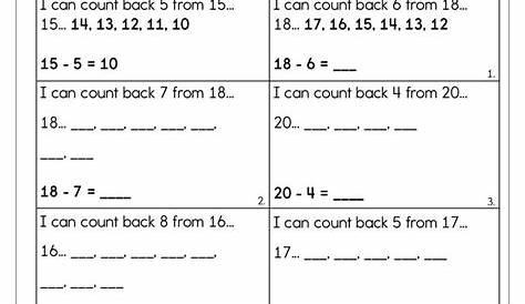 Counting Back to Subtract Worksheet - Have Fun Teaching