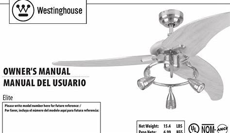 westinghouse ceiling fan manual
