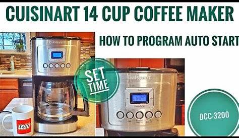 Cuisinart DCC-3200 Perfectemp Coffee Maker 14 Cup HOW TO PROGRAM AUTO