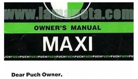 puch maxi manual