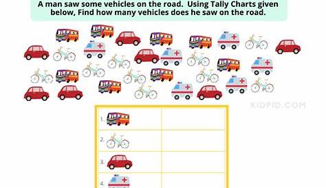 grade 1 santa tally chart worksheet