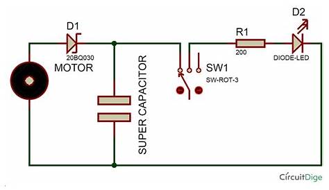 Circuit Diagram for Mechanically powered Emergency Flashlight Diode Led