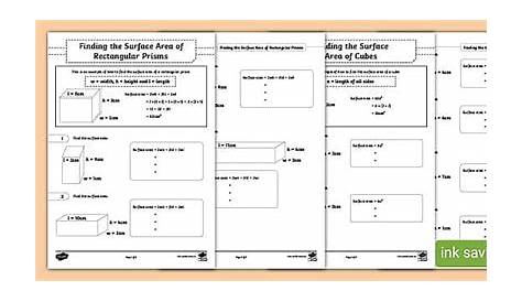 Surface Area Worksheet - Primary Resources (teacher made)