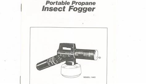 Burgess Portable Propane Insect Fogger Model 1443 Owners Manual With