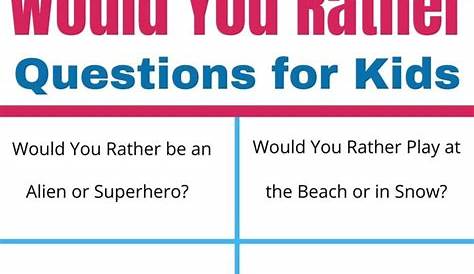 Would you rather questions for kids - pasadark