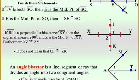 angle bisector and perpendicular bisector worksheet