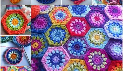 Wonderful DIY Crochet Pretty Hexagon Blanket with Free Pattern