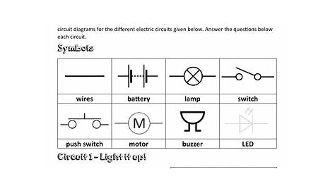 electrical circuit diagram worksheet