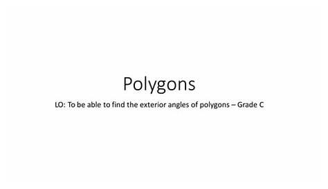 Exterior angles of polygons | Teaching Resources