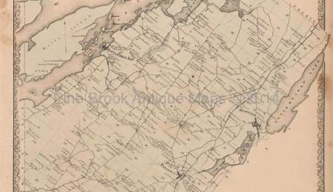 Alexandria Bay New York Vintage Map Beers 1864 Original | Etsy