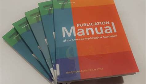 Apa Manual 7th Edition Digital