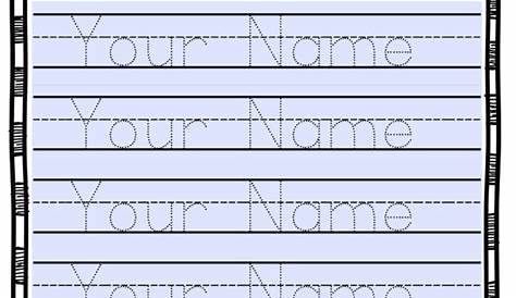 Name Tracing For Kindergarten Free | AlphabetWorksheetsFree.com
