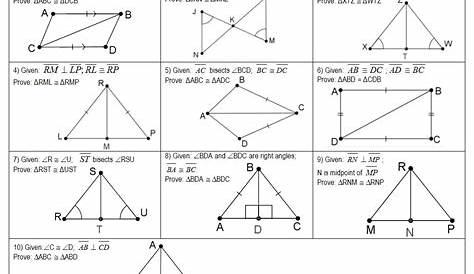 proving triangles are congruent worksheets