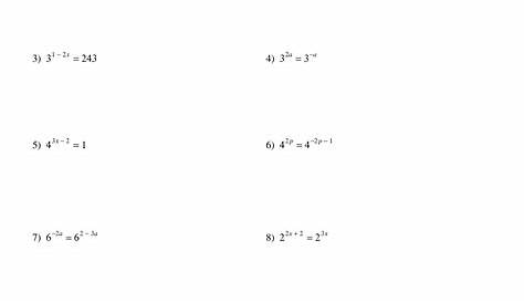 exponential functions worksheet with answers pdf