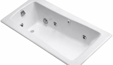 Kohler K845h2 Maestro Collection 66 Drop In Jetted Whirlpool Bath Tub