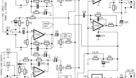 professional audio mixer circuit diagram