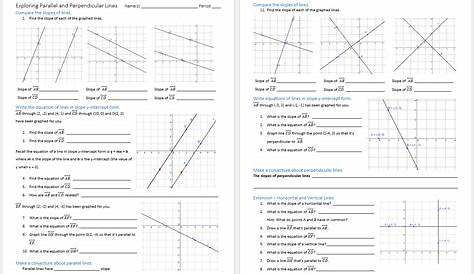 Parallel And Perpendicular Lines Worksheet Pdf | Try this sheet