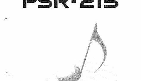 Yamaha Musical Instrument PSR-215 User Guide | ManualsOnline.com