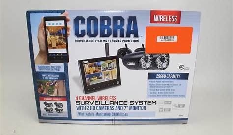 cobra 4 channel wireless surveillance system with 2 cameras manual