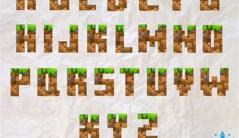 letters in minecraft