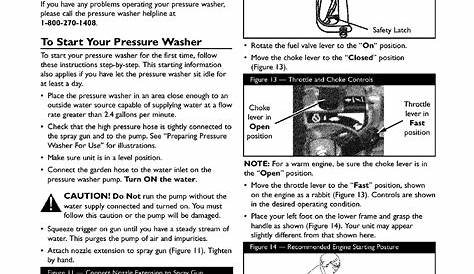 generac 173cc power washer manual