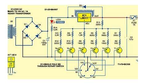 circuit diagram of a power supply