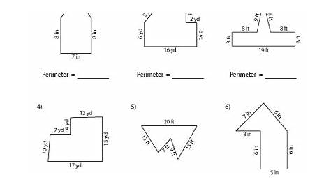 Perimeter of Composite Figures Worksheets
