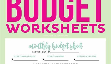 sample budget worksheets