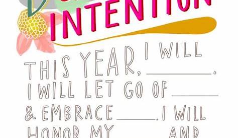 New Years Declaration of Intention | Home and Heart DIY