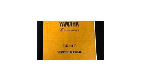 Original Yamaha BK-4C Electone Organ Service Manual | eBay