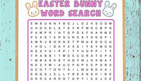 Free Printable Easter Bunny Word Search | Indoor Easter Activities