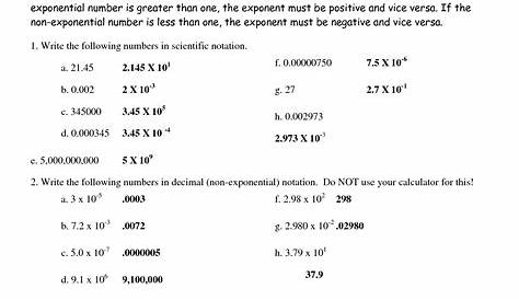 14 6th Grade Scientific Notation Worksheet / worksheeto.com