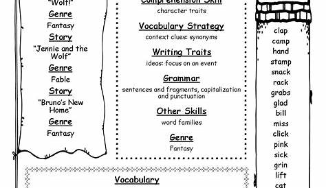 third grade vocabulary worksheets