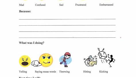 Behavior Reflection Sheets For Elementary Students – Kidsworksheetfun